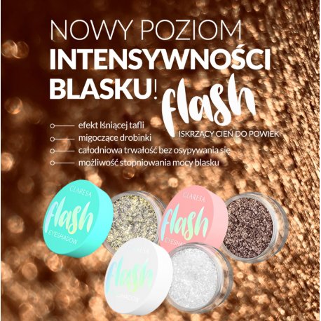 Claresa Flash Eyeshadow - Iskrzący cień do powiek - 02 Snake Stone 3g