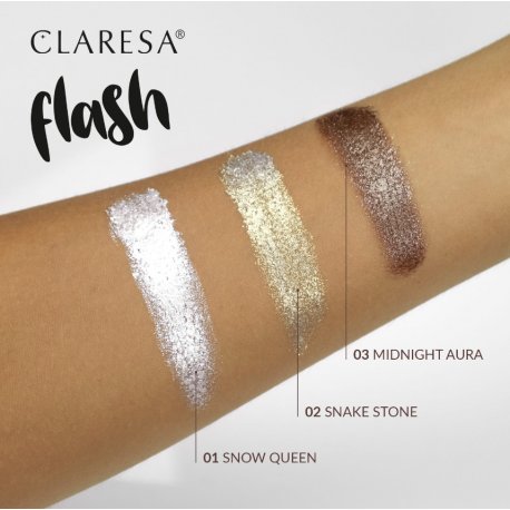 Claresa Flash Eyeshadow - Iskrzący cień do powiek - 02 Snake Stone