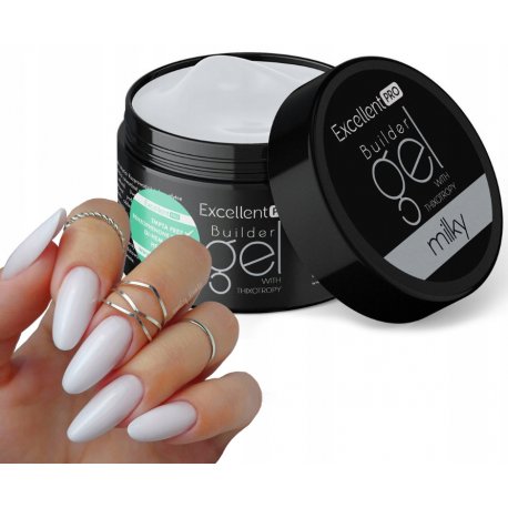 Excellent Pro Builder Gel with Thixothropy - Budujący żel z tiksotropią Milky 50 g