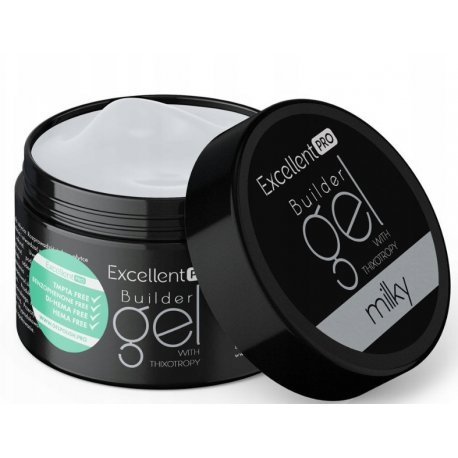 Excellent Pro Builder Gel with Thixothropy - Budujący żel z tiksotropią Milky 50 g