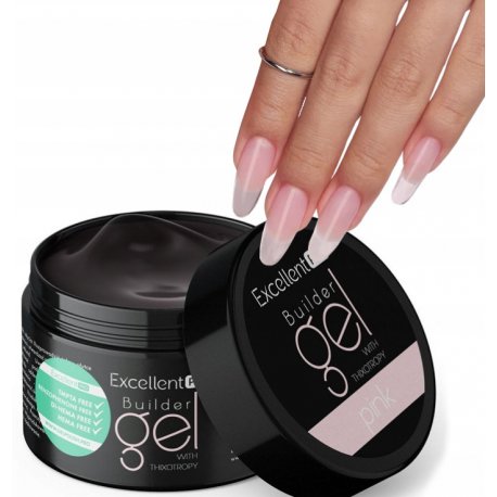 Excellent Pro Builder Gel with Thixothropy - Budujący żel z tiksotropią Pink 50 g