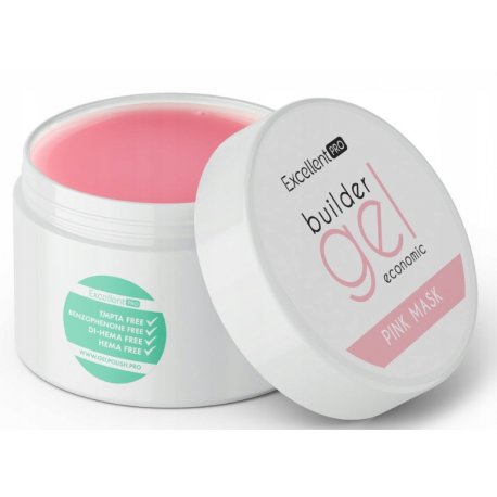 Excellent Pro Builder Gel Economic - Budujący żel do paznokci Pink Mask 50 g