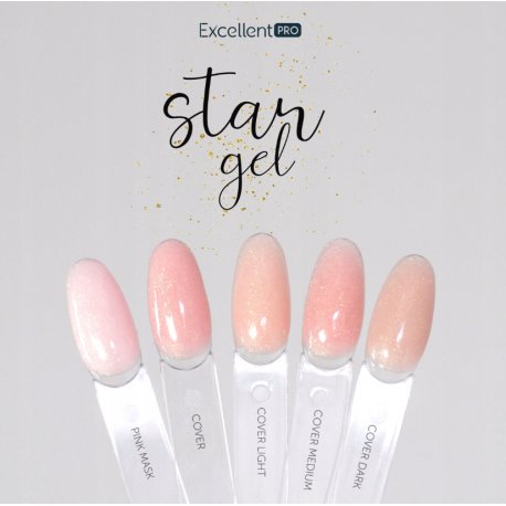 Excellent Pro Star Gel - Budujący żel ze złotą drobiną Cover 50 g