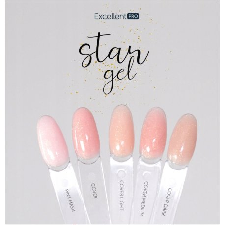 Excellent Pro Star Gel - Budujący żel ze złotą drobiną Cover Medium 50 g