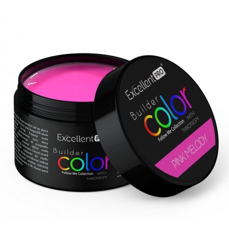 Excellent Pro Builder Color with Thixothropy - Kolorowy żel z tiksotropią Pink Melody 30 g