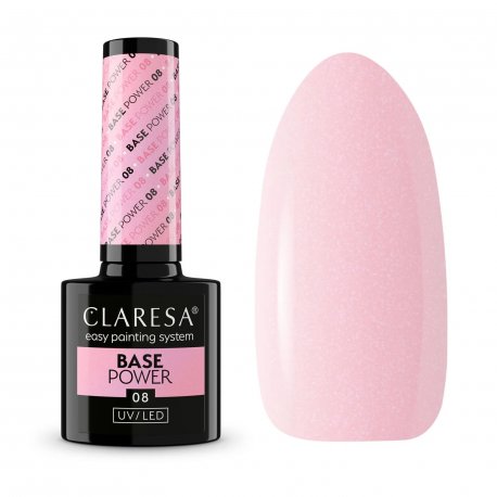 Claresa Power Base 08 - bezkwasowa baza samopoziomująca z efektem lipgloss 5 g