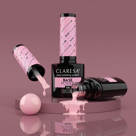 Claresa Power Base 08 - bezkwasowa baza samopoziomująca z efektem lipgloss 5 g