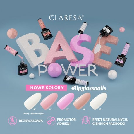 Claresa Power Base 13 - bezkwasowa baza samopoziomująca z efektem lipgloss 5 g