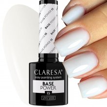 Claresa Power Base 15 mleczna - bezkwasowa baza samopoziomująca efekt lipgloss nails
