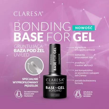 Claresa Bonding Base for Gel - gruntująca baza hybrydowa pod żele 5 g