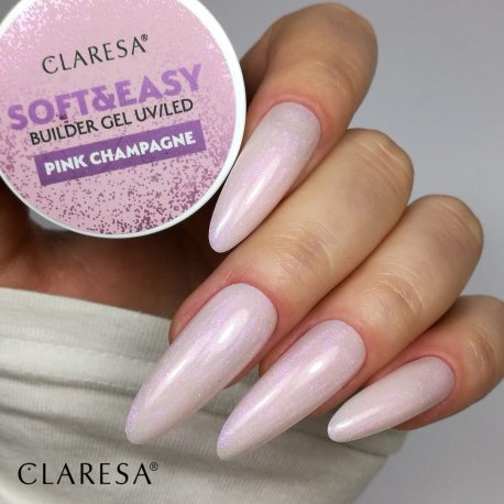Claresa Soft  and Easy Builder Gel UV/LED - żel budujący z tiksotropią Pink Champagne 45 g