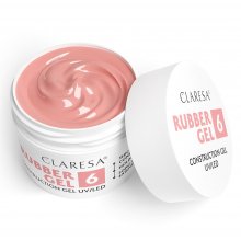 Claresa Rubber Gel UV/LED 6 - żel konstrukcyjny z tiksotropią 12 g