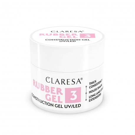 Claresa Rubber Gel UV/LED 3 - żel konstrukcyjny z tiksotropią 45 g