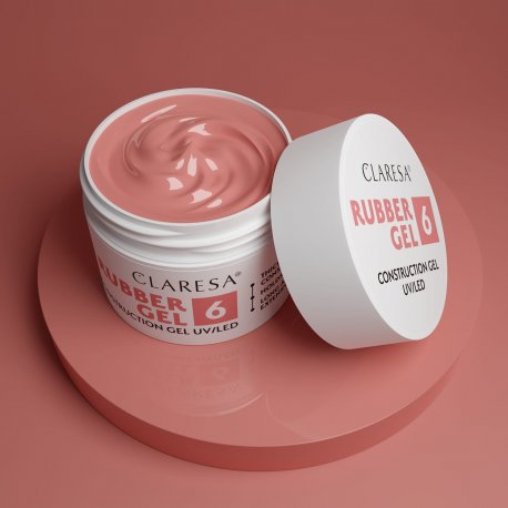 Claresa Rubber Gel UV/LED 6 - żel konstrukcyjny z tiksotropią 45 g