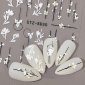 Białe naklejki koronkowe, białe kwiaty 3D - STZ-5D30