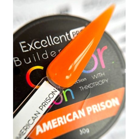 Excellent Pro Builder Color with Thixothropy - Neonowy żel z tiksotropią American Prison 15 g