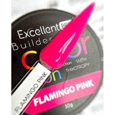 Excellent Pro Builder Color with Thixothropy - Neonowy żel z tiksotropią Flamingo Pink