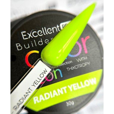 Excellent Pro Builder Color with Thixothropy - Neonowy żel z tiksotropią Radiant Yellow 30 g