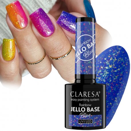 Claresa Rainbow Jello Base - Blue - bezkwasowa baza hybrydowa 5 ml