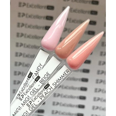 Excellent Pro Mig! Mig! Gel - Peach Shimmer - Szybko samopoziomujący się żel budujący 30 g