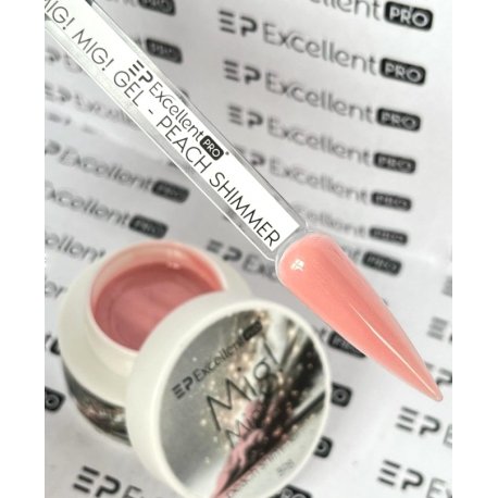 Excellent Pro Mig! Mig! Gel - Peach Shimmer - Szybko samopoziomujący się żel budujący 30 g