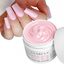 Claresa Rubber Gel UV/LED 8 (mleczny róż) - żel konstrukcyjny z tiksotropią 12 g