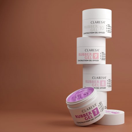 Claresa Rubber Gel UV/LED 8 - żel konstrukcyjny z tiksotropią 45 g