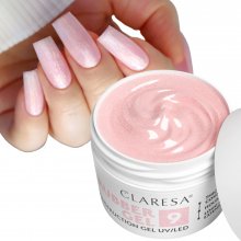 Claresa Rubber Gel UV/LED 9 (róż z drobiną) - żel konstrukcyjny z tiksotropią 12 g