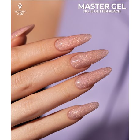 Victoria Vynn Master Gel 15 Glitter Peach - Akrylożel z drobiną 60 g