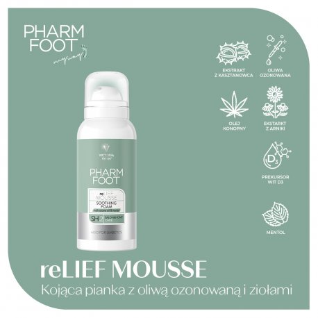 Pharm Foot reLIEF Mousse - pianka chłodząco-kojąca do stóp i nóg 105 ml