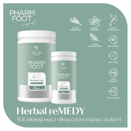 Pharm Foot Herbal reMEDY - ziołowa sól zabiegowa do stóp z oliwą ozonowaną 1250 g