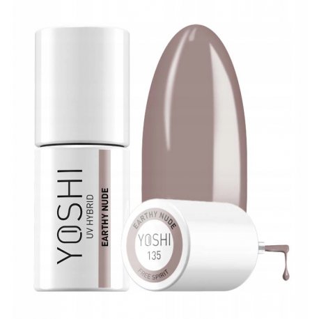 Yoshi Free Spirit 135 Earthy Nude - Lakier hybrydowy 6 ml