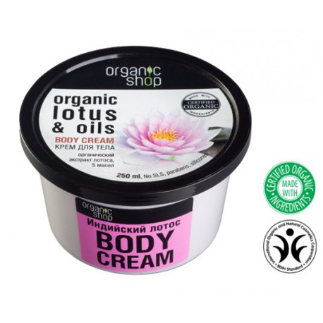 Organic Shop Eko krem do ciała - Organiczny Lotos i Oleje 250 ml