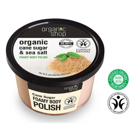 Organic Shop Foamy Body Polish peeling do ciała Cukier trzcinowy 250 ml