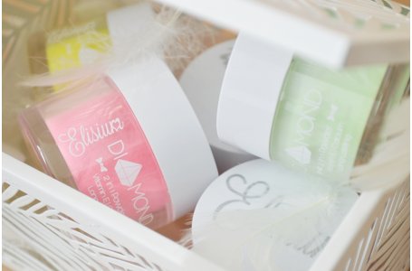 Neonowe paznokcie z Elisium Diamond Powder Nails!