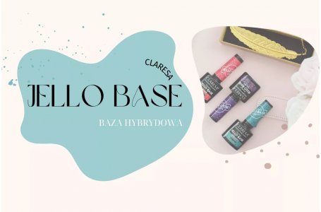 Tęczowe paznokcie z bazą Jello base Claresa